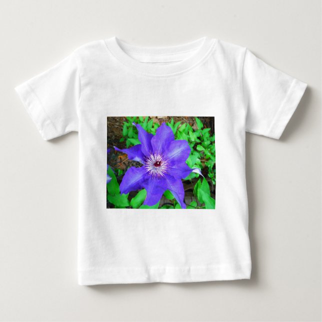 T-shirt Purple Clematis Flower (Frente)