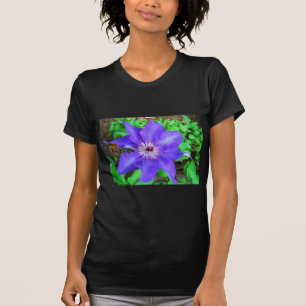 T-shirt Purple Clematis Flower