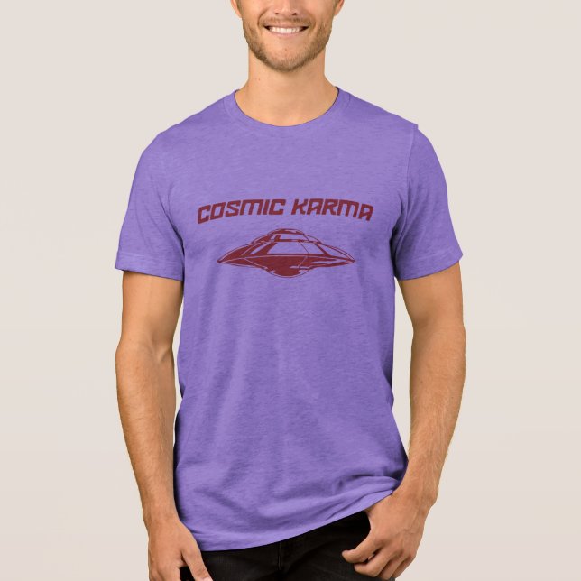T-Shirt Purple de Karma Cósmico (Frente)