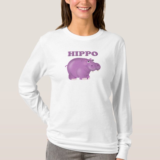 T-shirt Purple Hippo (Frente)