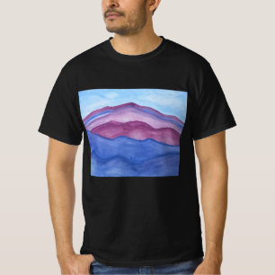 T-Shirt Purple Mt Tamalpais Majestade Watercolor