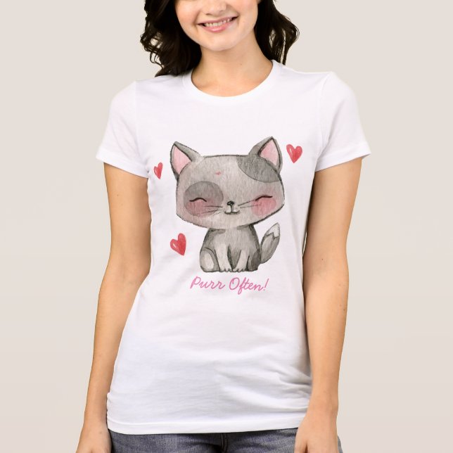 T-shirt Purr frequentemente! (Frente)