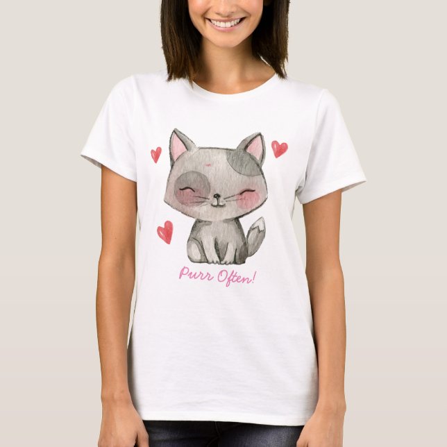 T-shirt Purr frequentemente! (Frente)
