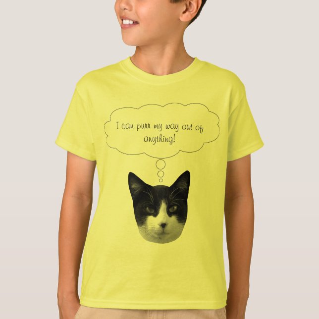 T-shirt Purr My Way Out of What Children's Shirt (Frente)