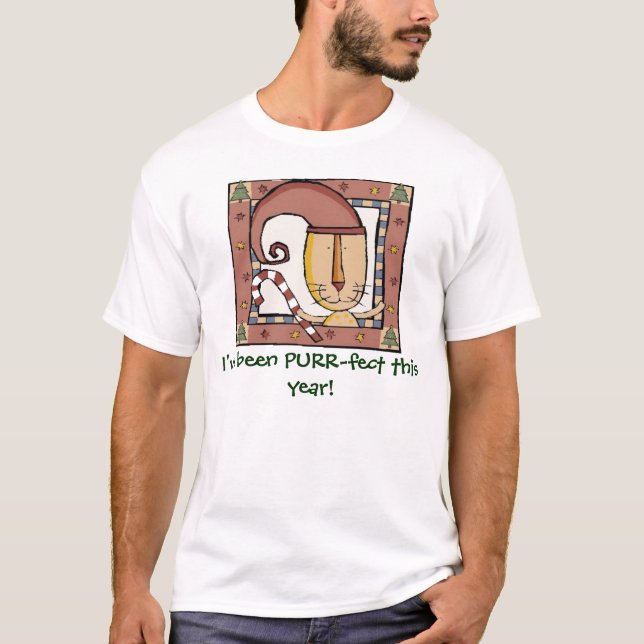 T-shirt Purrfect, eu fui pURR-fect este ano! (Frente)