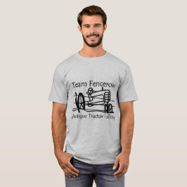 T-shirt Puxar antigo do trator de Fencerow da equipe