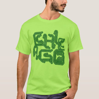 T-shirt PWB eletrônico T de Chicago - luz - verde