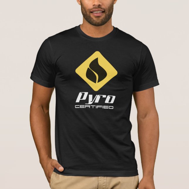 T-shirt Pyro certificado (Frente)