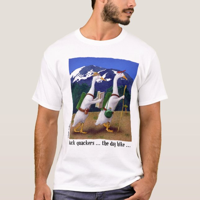 T-shirt Quackers traseiros… a caminhada do dia… (Frente)