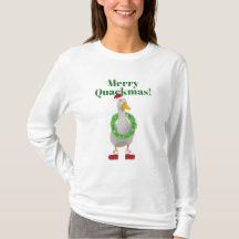 T-Shirt Quackmas, Feliz de Natal de Pato Engraçado