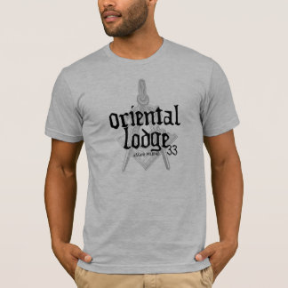T-shirt Quadrado oriental e compassos do alojamento