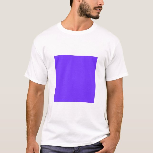 T-shirt Quadrado Simples - Azure Profundo (Frente)