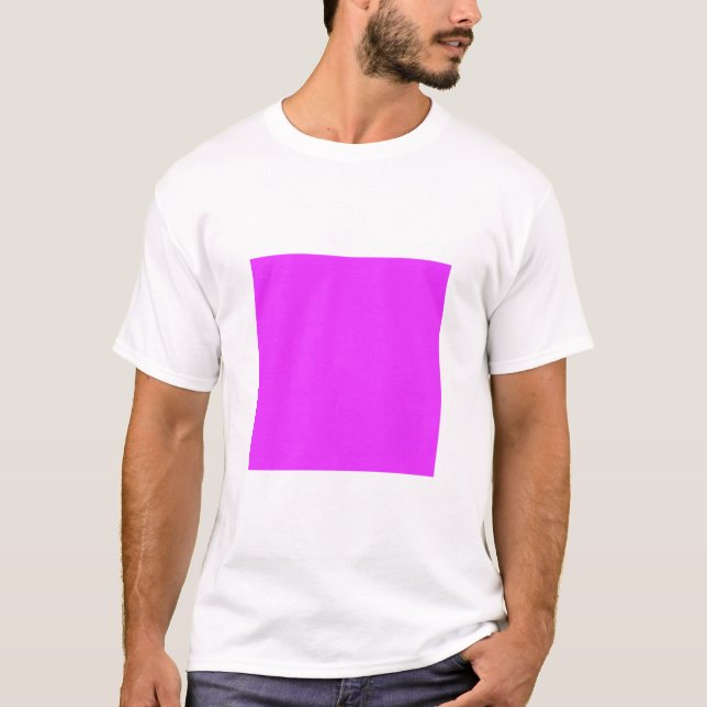 T-shirt Quadrado Simples - Roxo Neon (Frente)
