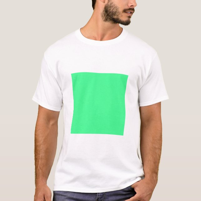 T-shirt Quadrado Simples - Verde Mint (Frente)