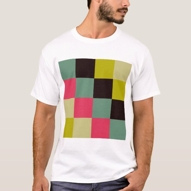 T-shirt Quadrados de cores (Frente)