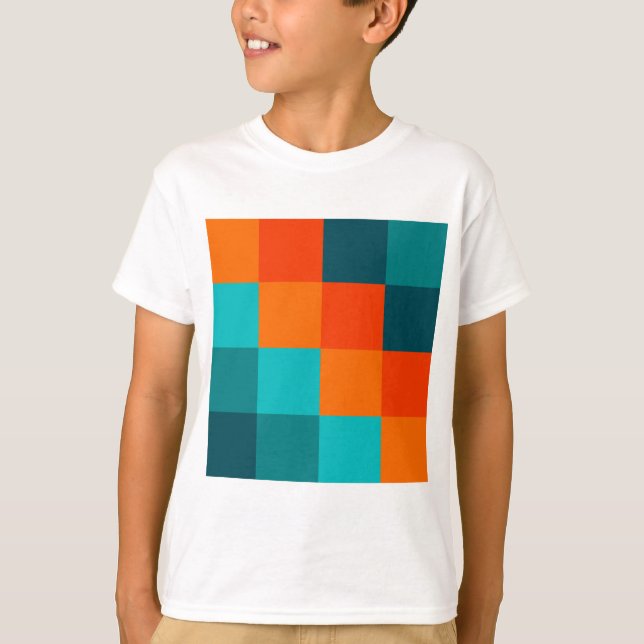 T-shirt Quadrados de cores (Frente)