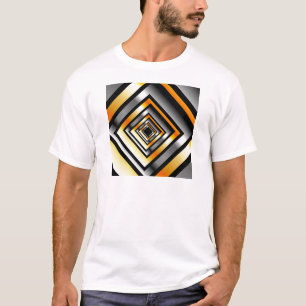 T-shirt Quadrados do ouro e da prata que formam a