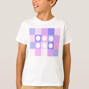 T-shirt Quadrados e círculos pontilhados