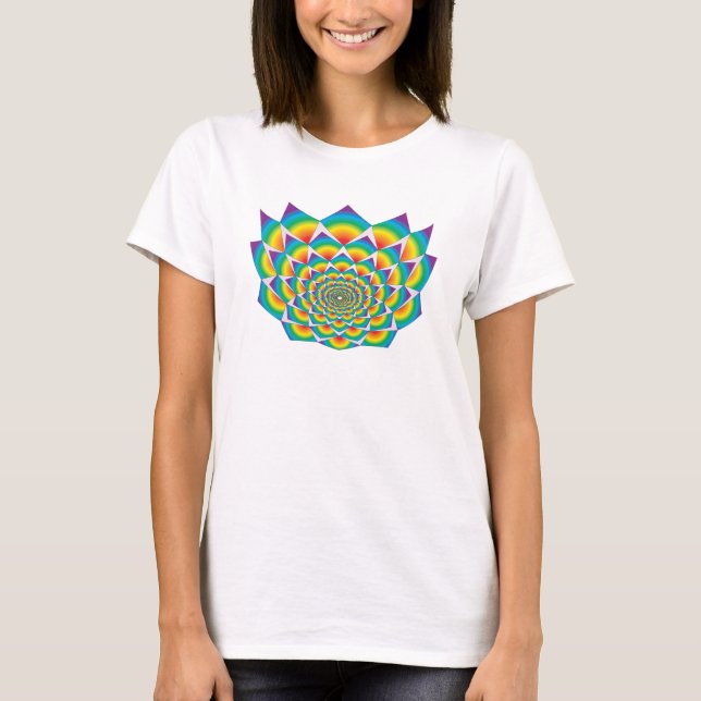 T-shirt QUADRADOS GIRANDO - Lotus (Frente)