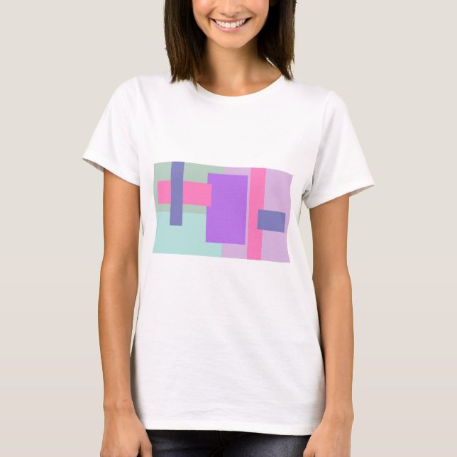 T-shirt Quadrados Pastel (Frente)