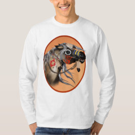 T-shirt quadro do cavalo de guerra