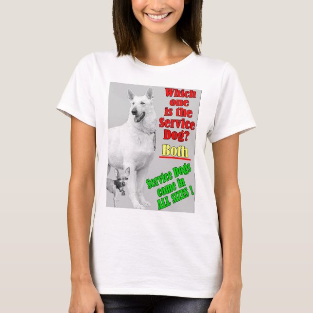 T-shirt Qual é o cão do serviço? (Frente)
