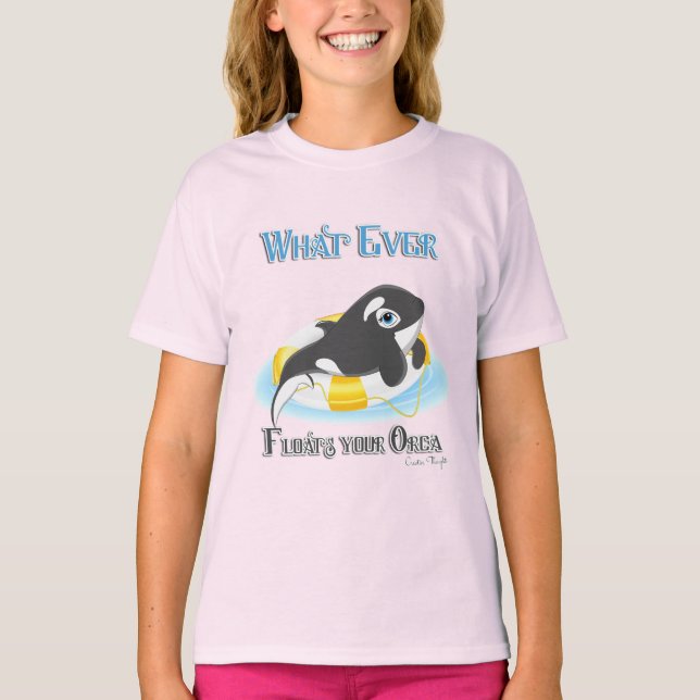 T-shirt Qualquer Coisa Que Flutuar Sua Baleia Orca (Frente)