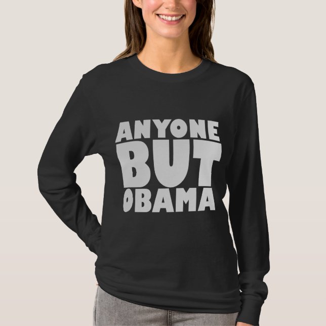 T-shirt Qualquer um mas Capa longa das senhoras de Obama (Frente)