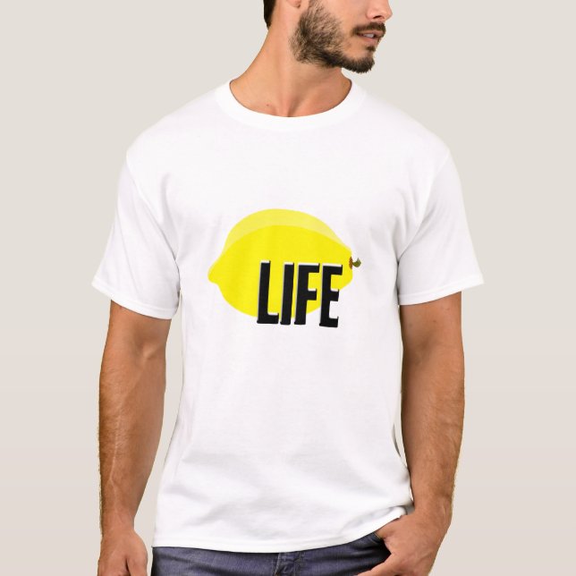 T-shirt "Quando a vida lhe der T gráfico dos limões" (Frente)