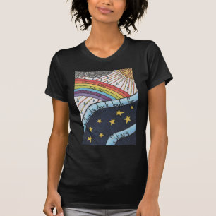 T-shirt Quando chove procure arcos-íris