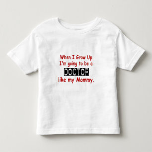 T-shirt Quando eu crescer acima 1,2 o doutor Como Mamãe