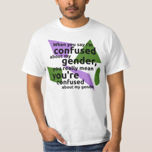 T-shirt Quando você me diz estão confundidos sobre meu