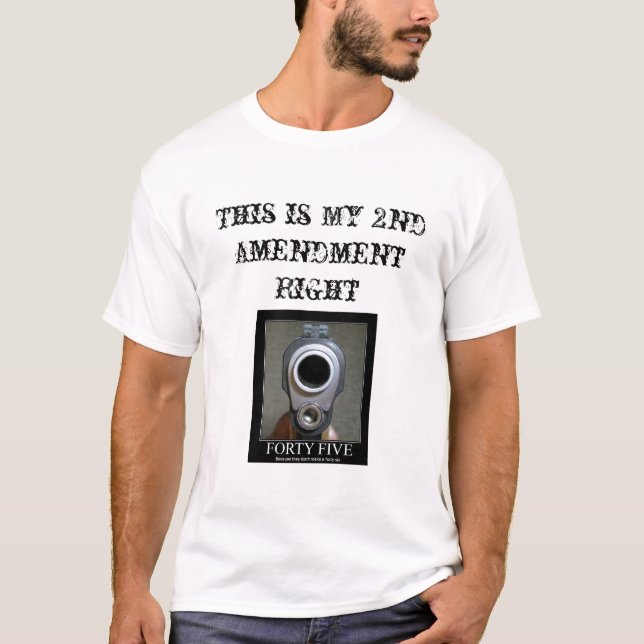 T-shirt quarenta-cinco-revólver e ?a alteração (Frente)