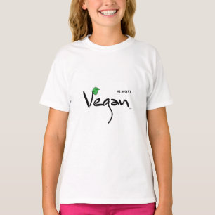 T-shirt Quase Vegan com Folha Verde