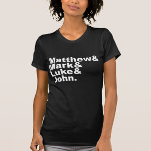 T-shirt Quatro Evangelhos - Matthew & Mark & Luke & John B
