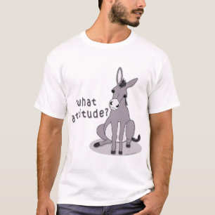 T-shirt Que atitude? Cute Sitting Donkey