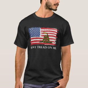 t-shirt que da bandeira de gadsden eu não piso em