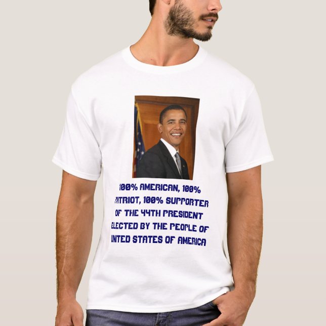 T-shirt que-estar-barack-obama, americano de 100%, Patrio (Frente)