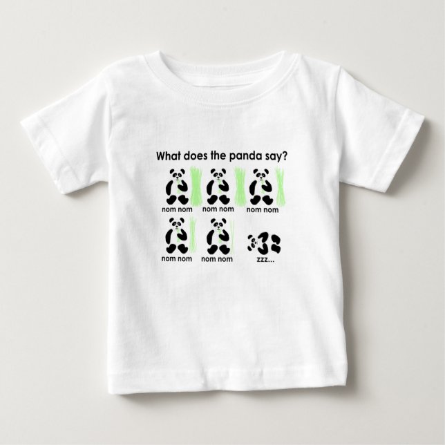 T-shirt Que faz a panda diz? (Frente)
