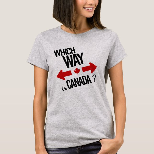 T-shirt Que maneira a Canadá -- - - Político - (Frente)