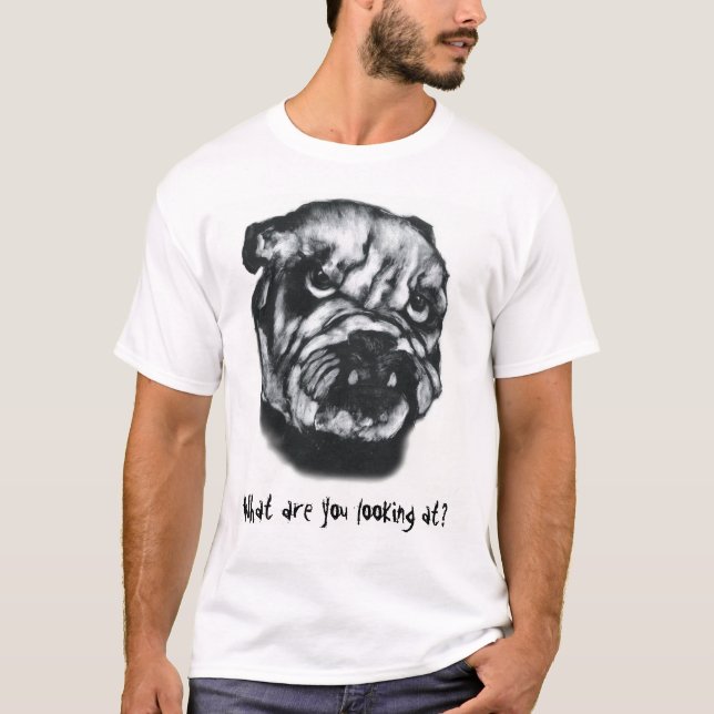 T-shirt Que você está olhando? (Frente)