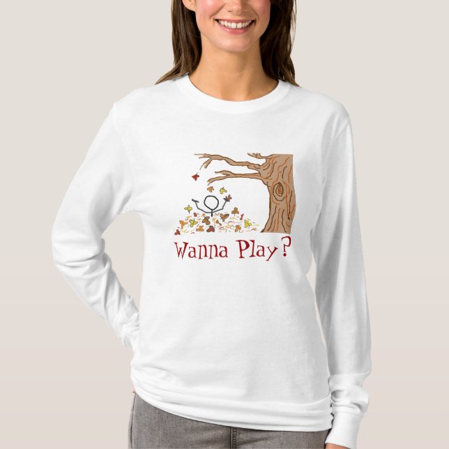 T-shirt Queira jogar? (Frente)