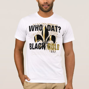T-shirt Quem é? Corações de ouro preto/Fleur de Lis