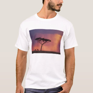 T-shirt Quênia: Parque Nacional Masai Mara, Pôr do sol.
