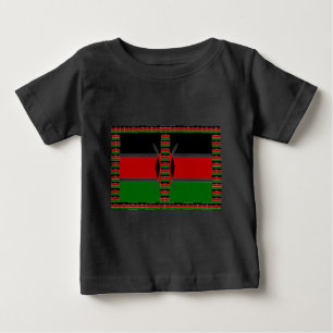 T-shirt Quênia Sinalizadores de Miniatura Sem Costura Sina