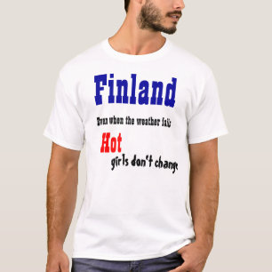T-shirt quentes das meninas de Finlandia