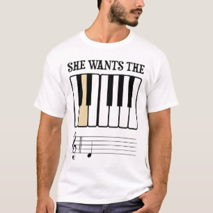 T-shirt Quer a música do piano de D
