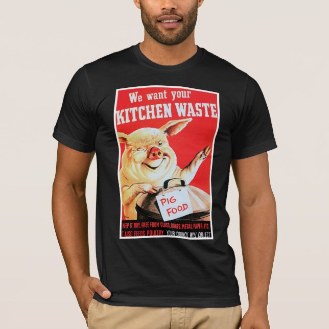 T-shirt Queremos Seu Desperdício De Cozinha (Frente)
