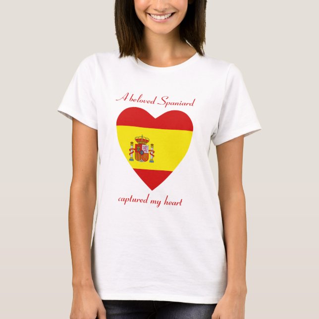T-Shirt Querida Bandeira da Espanha (Frente)