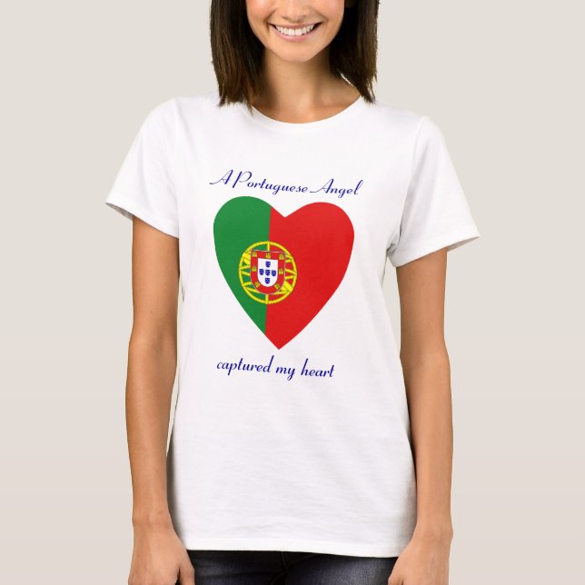 T-Shirt Querida Bandeira de Portugal (Frente)